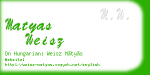 matyas weisz business card